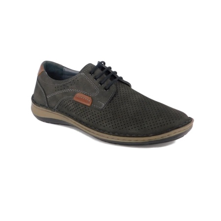 Pantofi Goretti, model 9505, culoare gri antracit