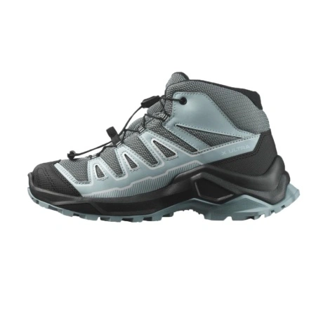 Ghete Salomon X Ultra Mid Junior, impermeabile, Gore-tex, culoare turcoaz - Img 4