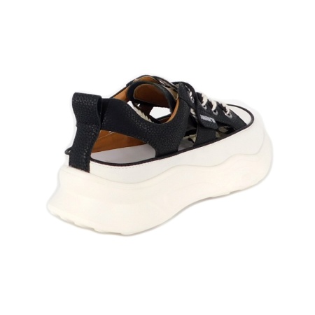 Pantofi Franco Gerardo, model 208, culoare negru cu alb - Img 2