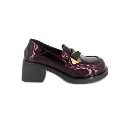 Pantofi Pass, model 1B, culoare bordo - Img 3