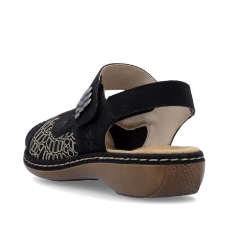 Sandale Rieker, model 65989, culoare neagra - Img 3