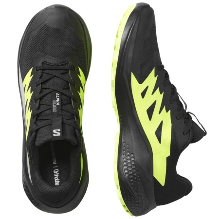 Pantofi Salomon Alphaglide GTX, impermeabili, gore-tex, culoare negru cu verde - Img 4