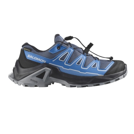 Pantofi Salomon X Ultra Junior, impermeabili, Gore-tex, culoare albastra - Img 2
