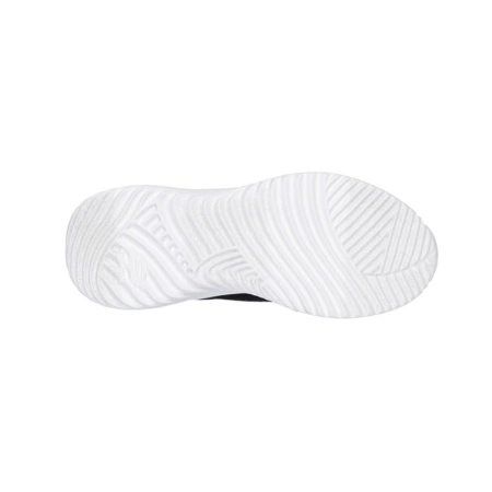 Pantofi Skechers Bounder, brant din spuma cu memorie, tehnologie Slip-In, culoare negru cu galben si albastru - Img 5