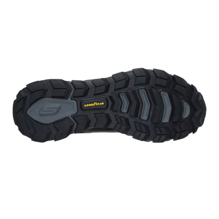 Pantofi Skechers Max Protect, hidrofobizati, talpa din cauciuc Goodyear, culoare negru cu galben - Img 5