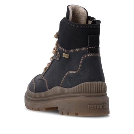 Ghete Remonte, model D0C84, impermeabile, talpa cu fibra din sticla, culoare neagra - Img 2