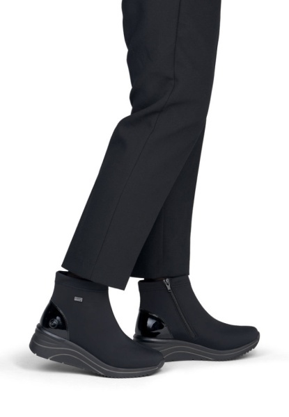 Ghete Remonte, model D0T73, impermeabile, culoare neagra - Img 5