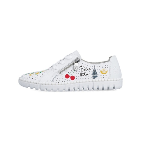 Pantofi Rieker, model M2310, culoare alba - Img 2