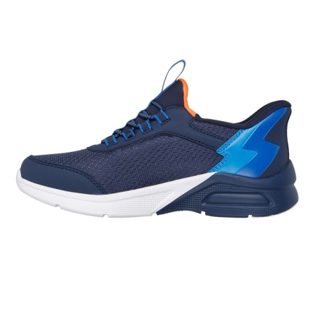 Pantofi Skechers Microspec Max, brant din spuma cu memorie, tehnologie Slip-In, culoare albastra - Img 4
