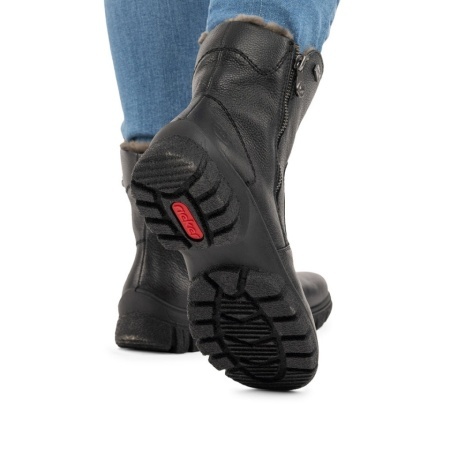 Ghete Rieker, model Z7263, impermeabile, blana naturala, culoare neagra - Img 6