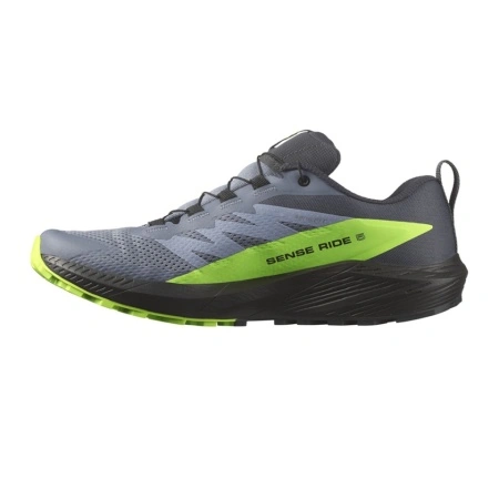 Pantofi Salomon Sense Ride 5 GTX, impermeabili, gore-tex, culoare gri cu verde - Img 2