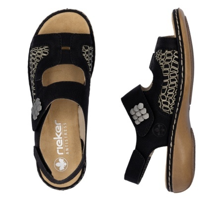 Sandale Rieker, model 65989, culoare neagra - Img 4