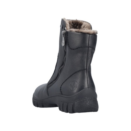 Ghete Rieker, model Z7263, impermeabile, blana naturala, culoare neagra - Img 3