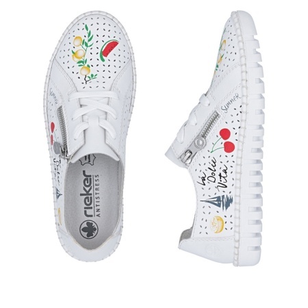 Pantofi Rieker, model M2310, culoare alba - Img 5