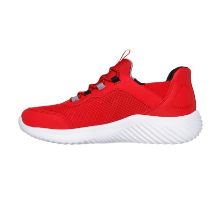 Pantofi Skechers Bounder, brant din spuma cu memorie, tehnologie Slip-In, culoare rosie - Img 4