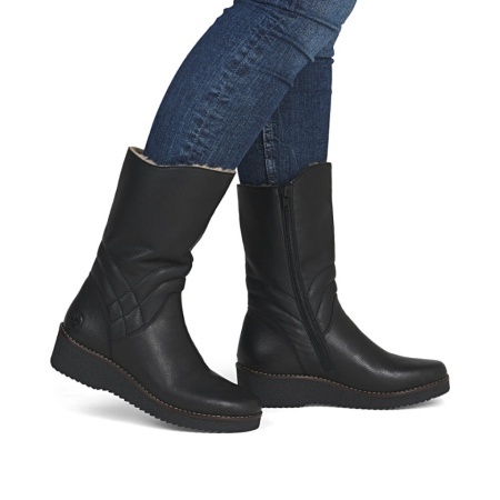 Cizme Rieker, model Y4656, imblanite, culoare neagra - Img 6