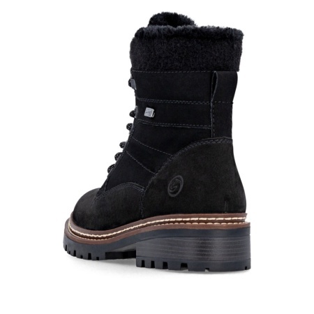 Ghete Remonte, model D0B81, impermeabile, blana naturala, culoare neagra, talpa cu fibra din sticla - Img 3