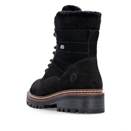 Ghete Remonte, model D0B81, impermeabile, blana naturala, culoare neagra, talpa cu fibra din sticla - Img 3