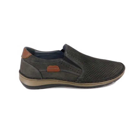 Pantofi Goretti, model 9505, culoare gri antracit - Img 3