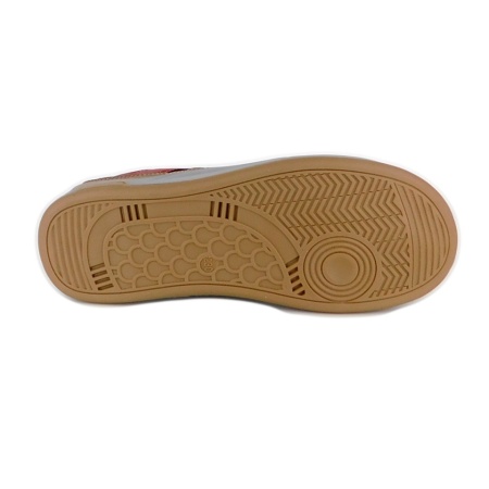 Pantofi Pass, model SQW, talpa flexibila, culoare maro cu rosu - Img 4