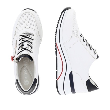 Pantofi sport Remonte, model D0T04, brant din spuma cu memorie, culoare alba - Img 3