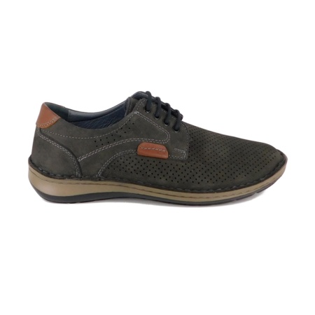 Pantofi Goretti, model 9506, culoare gri antracit - Img 2