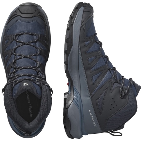 Ghete Salomon X-Ultra 360 Mid , impermeabile, Gore-tex, culoare albastra - Img 5