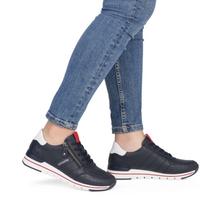 Pantofi sport Remonte, model R6705, brant din spuma cu memorie, culoare albastra - Img 5