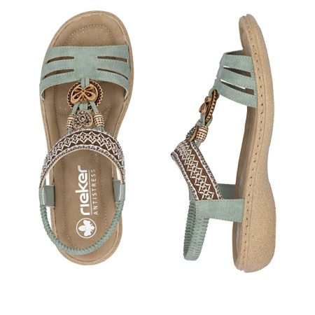 Sandale Rieker, model 61855, culoare verde - Img 3
