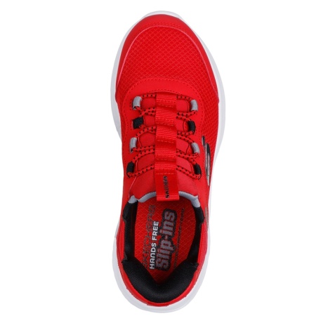 Pantofi Skechers Bounder, brant din spuma cu memorie, tehnologie Slip-In, culoare rosie - Img 2
