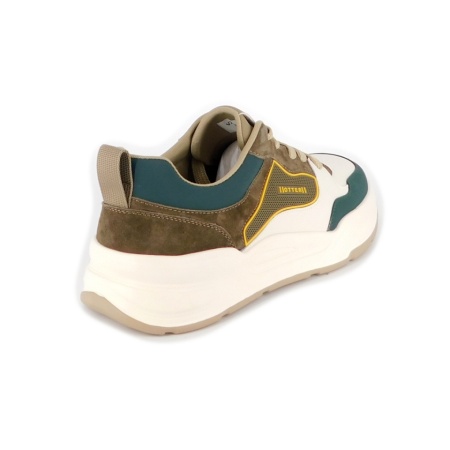 Pantofi sport Otter, model 5B, culoare alba cu maro si verde - Img 3