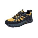 Pantofi Skechers Max Protect, hidrofobizati, talpa din cauciuc Goodyear, culoare negru cu galben