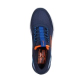 Pantofi Skechers Microspec Max, brant din spuma cu memorie, tehnologie Slip-In, culoare albastra - Img 3