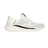 Pantofi Skechers Slade, tehnologie slip-in, brant din spuma cu memorie, culoare alba - Img 3