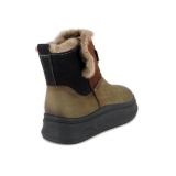 Ghete Franco Gerardo, model 9981, imblanite, culoare kaki cu maro si negru - Img 4