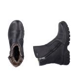 Ghete Rieker, model Z7263, impermeabile, blana naturala, culoare neagra - Img 5