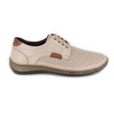 Pantofi Goretti, model 9506, culoare bej - Img 2