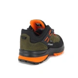 Pantofi Grisport, model 14901, impermeabili, talpa Vibram, culoare oliv cu portocaliu - Img 3