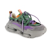 Pantofi Pass, model 12, culoare mov cu verde - Img 3