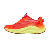 Pantofi Skechers MAX CUSHIONING, brant din spuma cu memorie, culoare rosie cu portocaliu - Img 4
