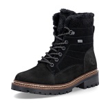 Ghete Remonte, model D0B81, impermeabile, blana naturala, culoare neagra, talpa cu fibra din sticla