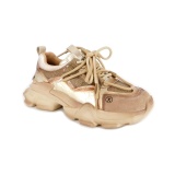 Pantofi Gryxx, model 20, culoare bej cu argintiu - Img 2