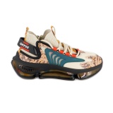 Pantofi Gryxx, model 7D21, brant din spuma cu memorie, culoare bej cu verde - Img 3