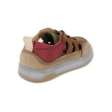 Pantofi Pass, model SQW, talpa flexibila, culoare maro cu rosu - Img 3