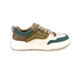 Pantofi sport Otter, model 5B, culoare alba cu maro si verde - Img 2