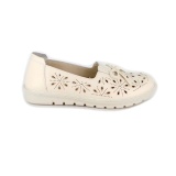 Pantofi Pass, model 2, culoare crem, talpa flexibila - Img 2