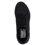 Pantofi Skechers Bounder, brant din spuma cu memorie, tehnologie Slip-In, culoare neagra - Img 3