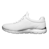 Pantofi Skechers Summits, brant din spuma cu memorie, culoare alba - Img 4