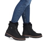 Ghete Remonte, model D0B81, impermeabile, blana naturala, culoare neagra, talpa cu fibra din sticla - Img 6