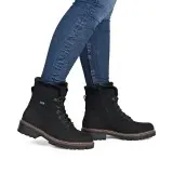 Ghete Remonte, model D0B81, impermeabile, blana naturala, culoare neagra, talpa cu fibra din sticla - Img 6